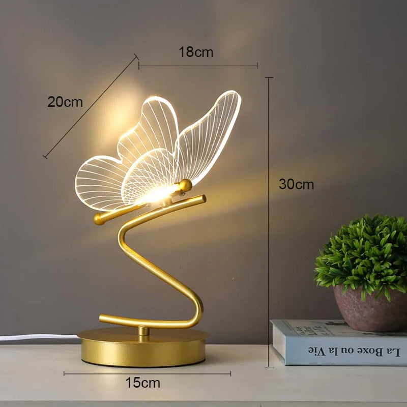 Transparent Butterfly Desk Lamp - RileyOutlet.com