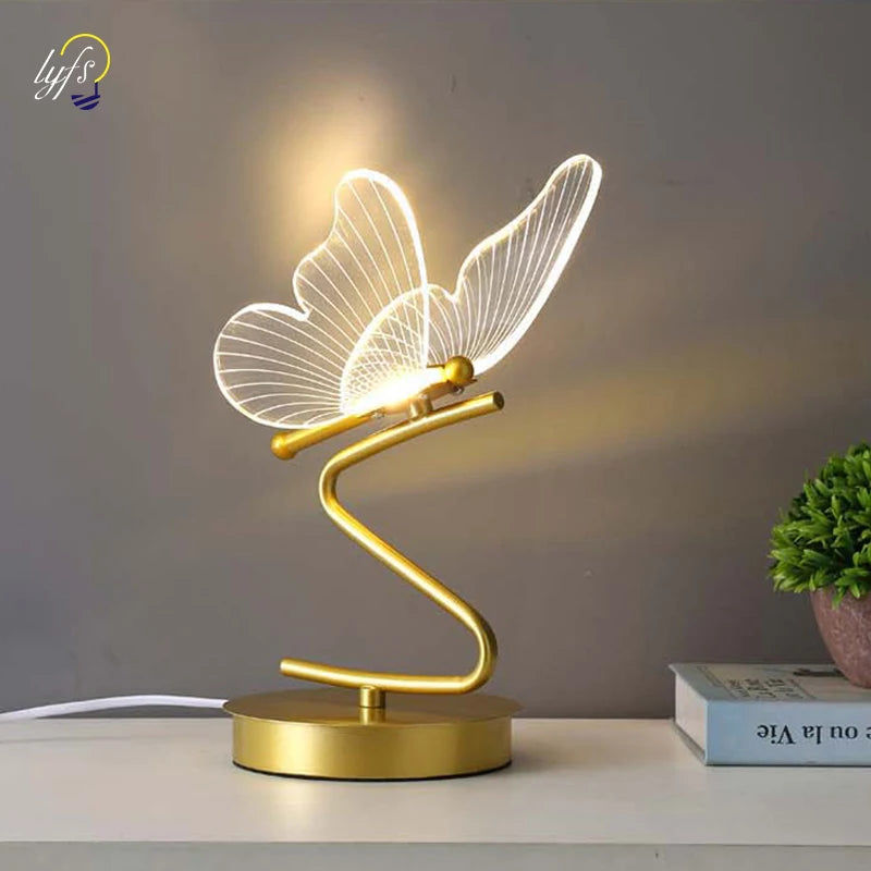 Transparent Butterfly Desk Lamp - RileyOutlet.com