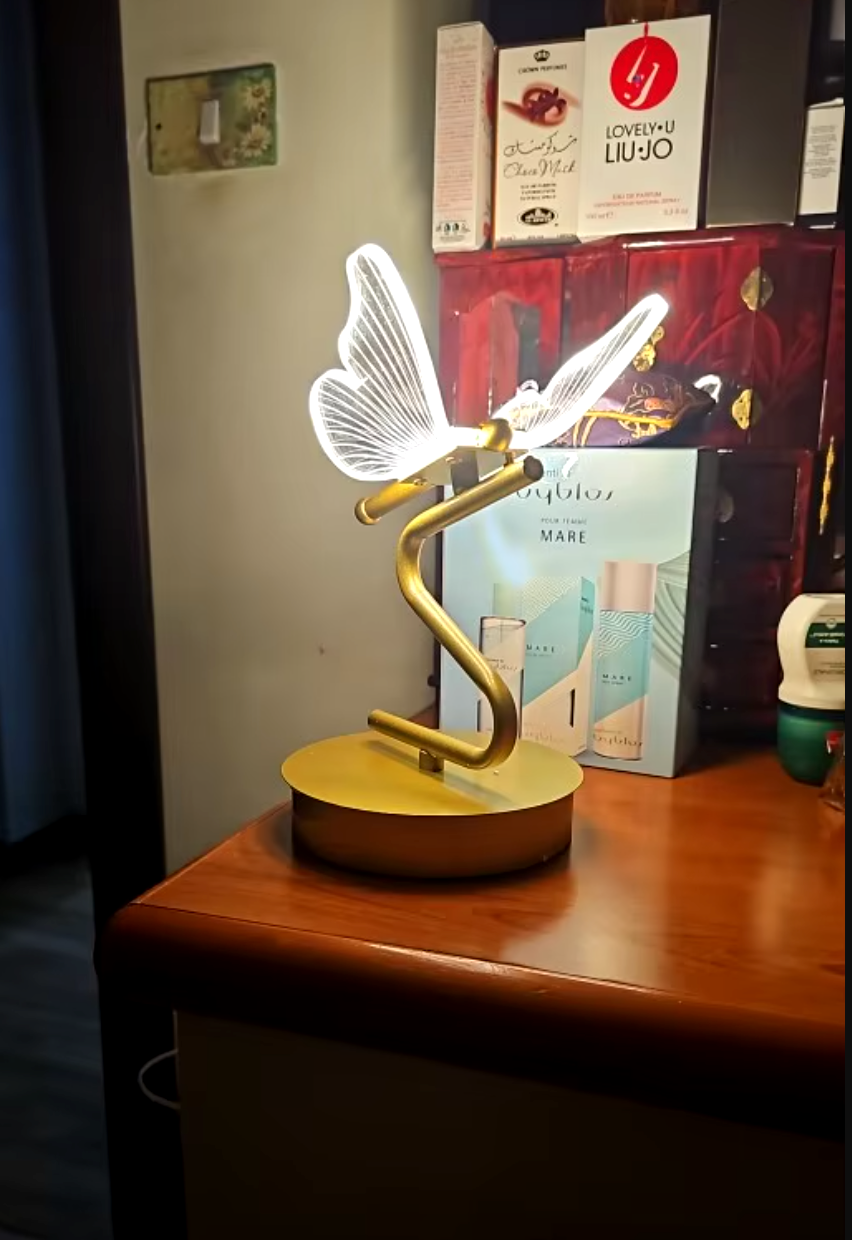 Transparent Butterfly Desk Lamp - RileyOutlet.com