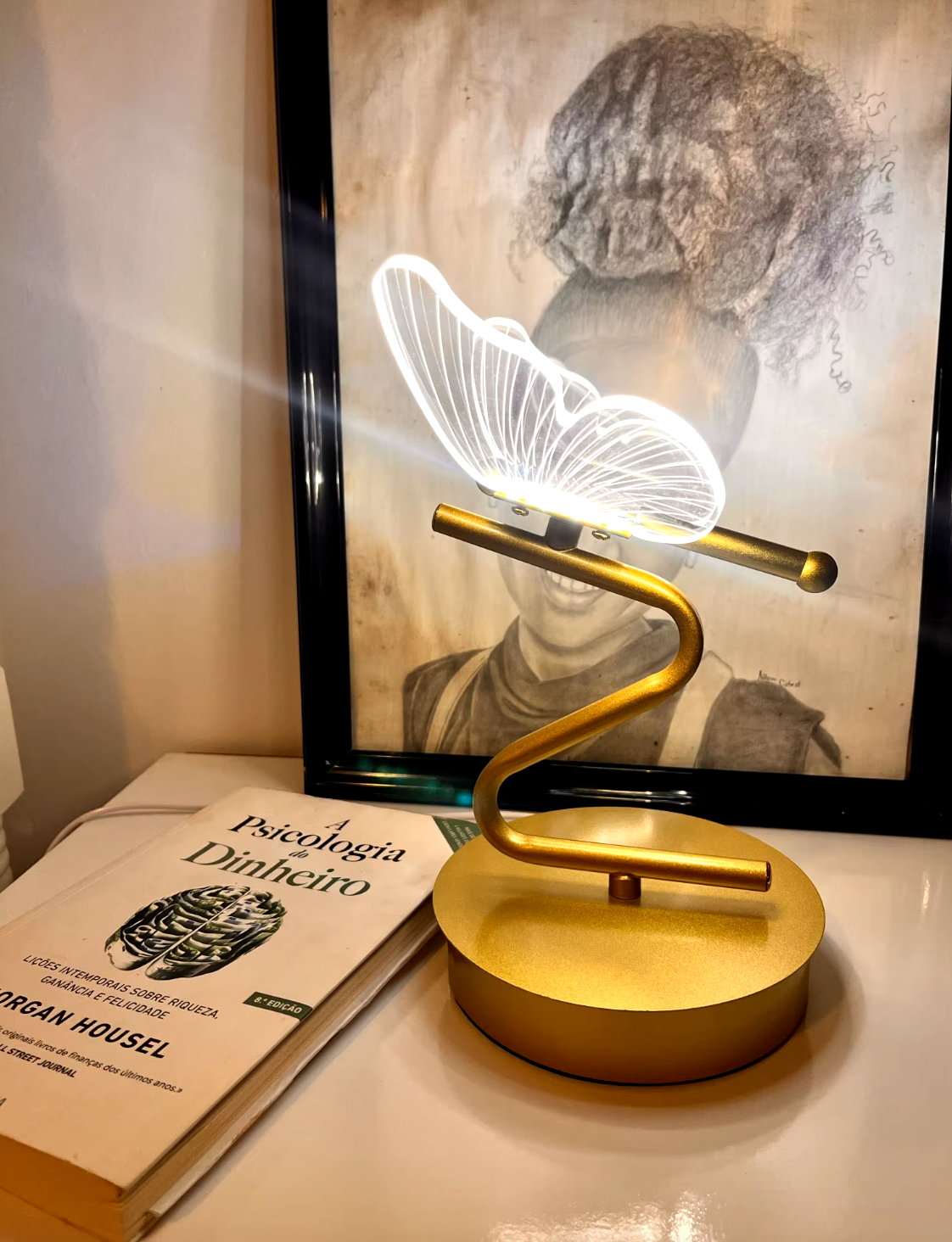 Transparent Butterfly Desk Lamp - RileyOutlet.com