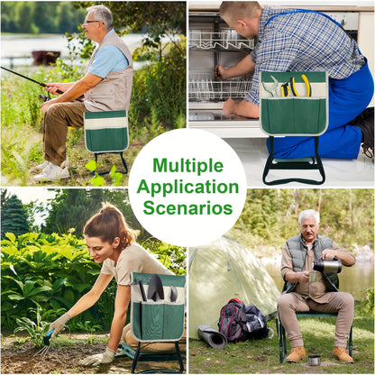 2-in-1 gardening seat and kneeling pad for multiple application scenarios. 